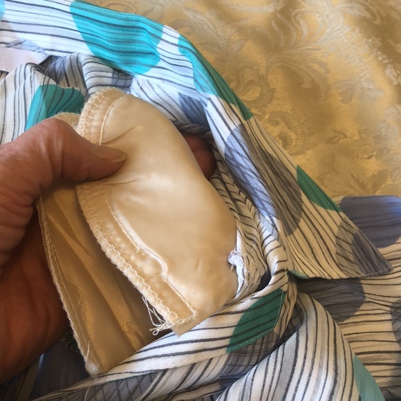 ALIA NWT SIZE 16 WOMEN LONG SLEEVE LONG STYLE BLOUSE GREY/MAUVE/AQUA/WHITE #116 - Picture 10 of 10